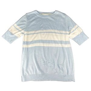 Mer Sea Women’s Stripe Short Sleeve Pullover In Size M
